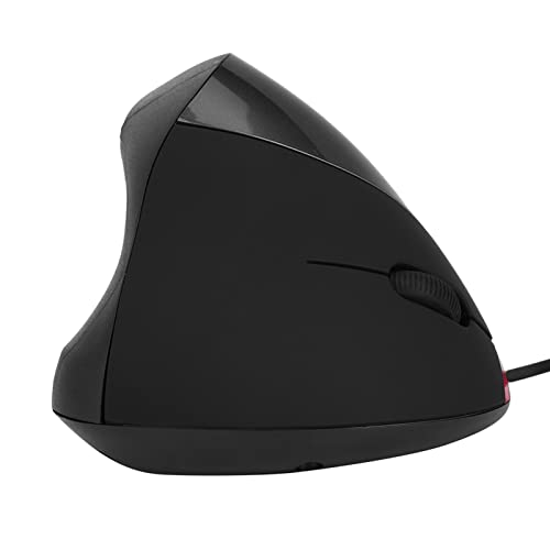 Annadue USB Vertical Wired Mouse Tragbares Ergonomisches Design Handgelenkstützen-Spielemäuse für PC-Laptops, für das von Spielen, Hochpräzise Steuerung, Bis zu 3200 DPI (Schwarz) von Annadue