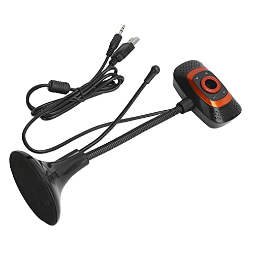 Annadue USB-Video-Webcam, Externe HD-USB-Webcam mit Mikrofon und Fülllicht für Compuer, Manueller Fokus, um 360 Grad Gedreht von Annadue