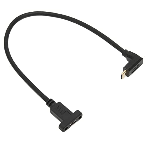 Annadue USB3.1-Typ-C-Stecker-auf-Buchse-Verlängerungskabel mit Stabilem Schnelladapter, Schraubenloch für Panelmontage, Doppelseitiges Audio-Video-Laden, für Smartphone, für MacBook von Annadue