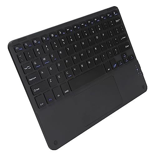 Annadue Ultradünne Kabellose Tastatur mit Touchpad, 10 Zoll 3.0 Silent Scissor Style Tastatur, für Smartphones, Tablets, Laptops, für, für, für Usw. (Schwarz) von Annadue