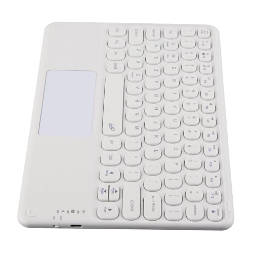 Annadue Ultradünne Tragbare 10-Zoll-Touchpad-Tablet-drahtlose -Tastatur wasserdichte Tablet-Tastatur für Mobiltelefone, Laptops, Desktop-Computer (White) von Annadue