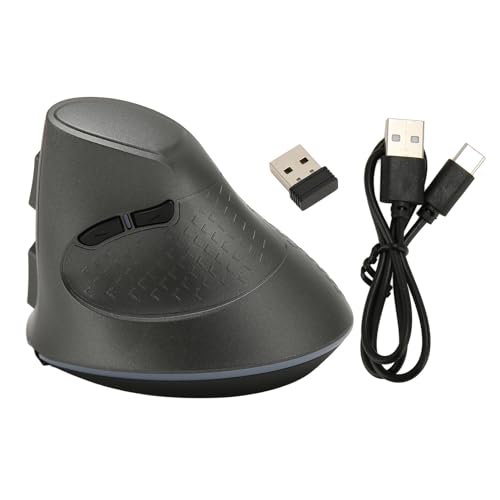 Annadue Vertikale Maus, Kabellose Ergonomische 2,4 G Bluetooth Maus, Wiederaufladbare Computermaus (DPI 800/1200/1600), für Laptop PC Desktop. von Annadue