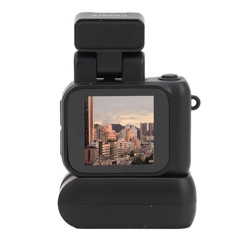 Annadue Videokamera Camcorder, 1080P HD 1,44 Zoll Farbbildschirm, Kompakte DV Kamera, Automatische Loop, Digitale Daumen Videokamera für Reise Vlog Party (Black) von Annadue