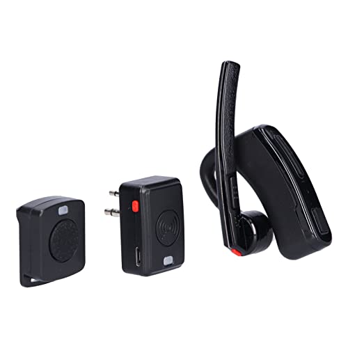 Annadue Walkie Talkie Bluetooth-Headset für Motorola für HYT, -PTT-Taste und Bluetooth-Adapter, Zwei-Wege-Wireless-Bluetooth-Headset, für iPhone/Android und Andere von Annadue