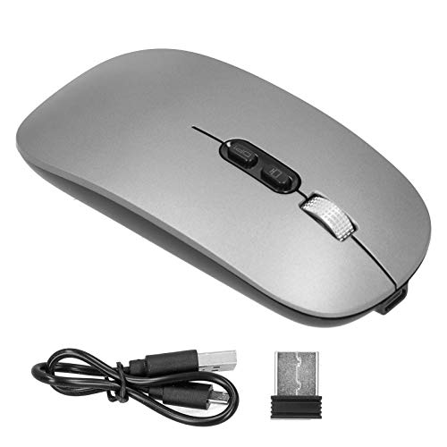 Annadue Wireless Optische Maus, USB Mäuse mit USB-Empfänger, Drahtlose 2,4G USB Computermaus, Bluetooth Dual-Mode Maus mit 3 DPI Stufen für Game Office(grau) von Annadue