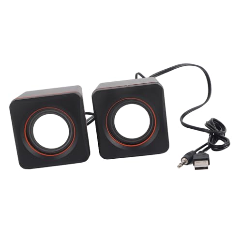 Annadue -Würfellautsprecher, USB-Stereo-3,5-mm-Klinkenstecker, Kabelgebundener Lautsprecher, Tragbares -Soundsystem für PC und Laptop MP3, MP4 (binaural) von Annadue