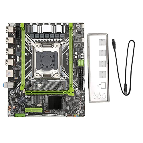 Annadue X79D 2.0 Gaming Motherboard mit LGA2011 Sockel, Dual Channel DDR3, M.2 NVM, fürE5 V1 V2 Core I7,3.0 Steckplätze, PCIe 3.0X16, Gigabit Ethernet, Hohe Leistung von Annadue