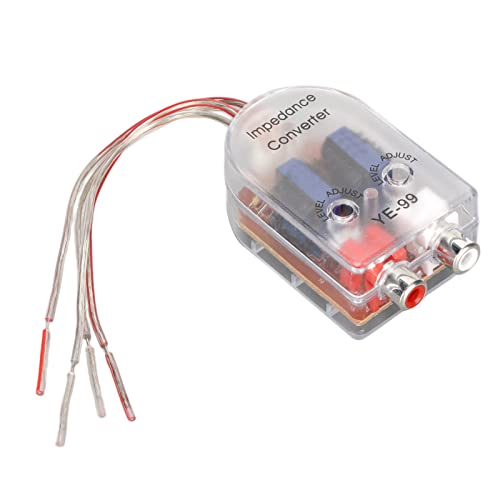Auto Lautsprecher Impedanzwandler, Hoch zu Niederfrequenz Cinch Ausgang, Plug and Play, für CD VCD DVD Player von Annadue