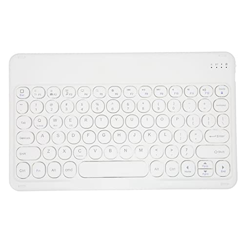 Bluetooth-Tastatur, Tragbare Drahtlose Multi-Device-Tastatur für IOS, für Android, für Windows für Mac, Kompaktes, Platzsparendes Design, für Tablet-PC-Smartphones, Wiederaufladbar, QWERTZ UK-Layout von Annadue