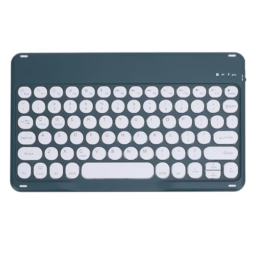Bluetooth-Tastatur, Ultra-Slim-Layout des Drahtlosen Tastatur QWERTY UK, mit Integriertem Wiederaufladbarem Akku für, Mac, Android, für PC-Laptop-Telefon-Tablet (Green) von Annadue