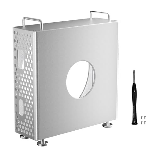 Computer Chassis Stand, Stilvoller Look Aluminium Legierungs Chassis Ständer für MiniM4, Verbesserte Wärmedissipation Impact Proof MOOLLE Desktop Klammerzubehör für (Silver) von Annadue