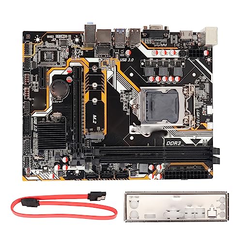 Desktop Computer Motherboard, Zweikanal DDR3 LGA1150 SATA3.0/SATA2.0 ATX Gaming Motherboards, Gigabit Netzwerkkarte, PCIE X16 Gen 3.0 Grafikkartensteckplatz von Annadue