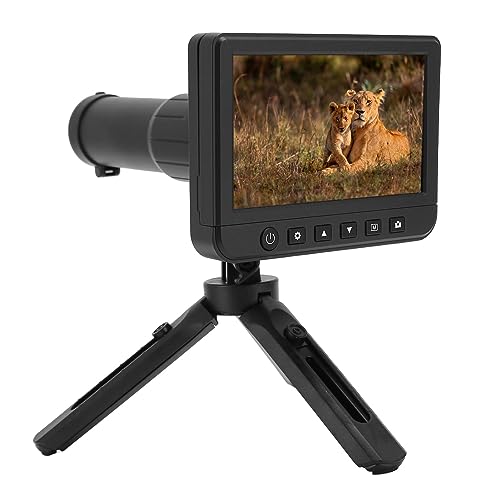 Digitale Teleskopkamera mit 50 facher Vergrößerung, 1080P Video 5 Zoll LCD mit Integrierter Kamera für die Jagd Im Freien (EU-Stecker) von Annadue