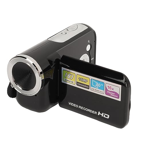 Digitale Videokamera, 16MP HD 1080P Camcorder mit 16-fachem Zoom, 2 Zoll Display, Tragbare Handheld Kamera Als Geschenk für, Interesse Wecken,Wundervolle Momente Aufzeichnen von Annadue