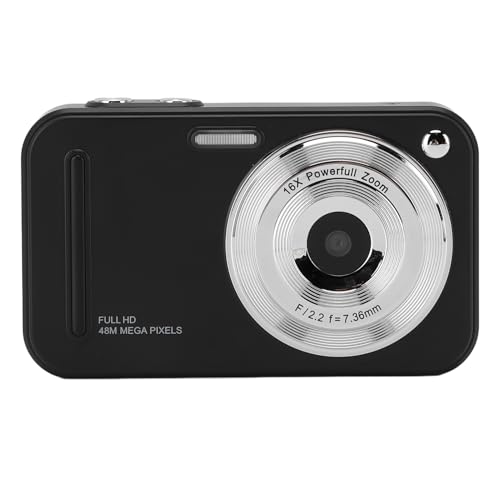 Digitalkamera, 1080p HD Autofokus 48MP Kompakte Reisevideokamera mit 16x Digital Zoom Anti Shake, 2,4 Zoll TFT -Bildschirm, für Jungenmädchenschüler von Annadue