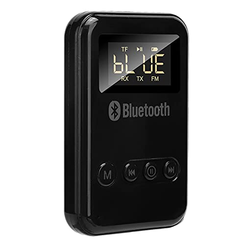 Drahtloser Bluetooth 5.0 Audio Stereo Sound Adapter 3,5 Mm AUX 2 In 1 Bluetooth-Empfänger und -Sender, Unterstützt FM-Übertragung, für TV-Heim-Stereoanlage von Annadue