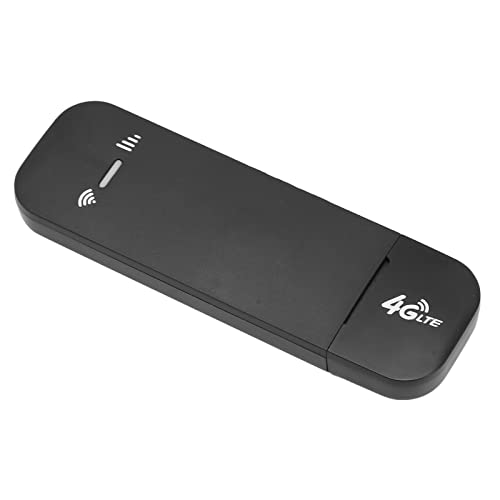 Drahtloser Netzwerk-Router, 4G LTE USB-WLAN-Modem, Tragbarer Mobiler WLAN-Hotspot mit SIM-Kartensteckplatz, Geschwindigkeit Bis zu 150 Mbit/s, WLAN-Dongle für Zuhause, Reisen, Büro (Schwarz) von Annadue