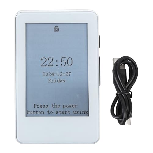 E Ink Reader 2.7in Touchscreen Bluetooth MP3 Player mit 30 Stunden Akku, 128 GB Erweiterbar, Hintergrundbeleuchtung, Kalender und Alarm. (Glas+Zinklegierung) von Annadue