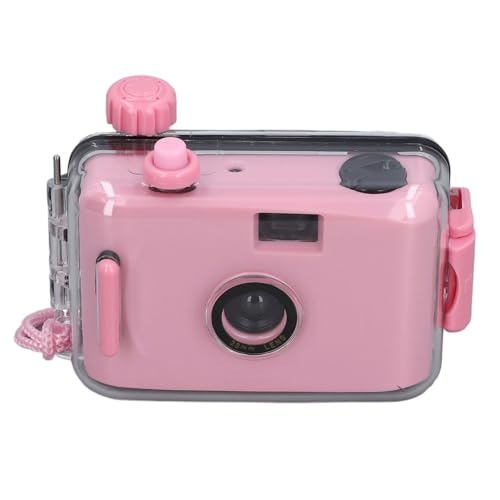 Einwegkamera Filmkamera 35 Mm, Retro-Filmkamera für den Einmaligen Gebrauch mit 28-mm-F/9-Objektiv, wasserdichte, Wiederverwendbare, Leichte Vintage-Kamera für Kinder (Hell-Pink) von Annadue
