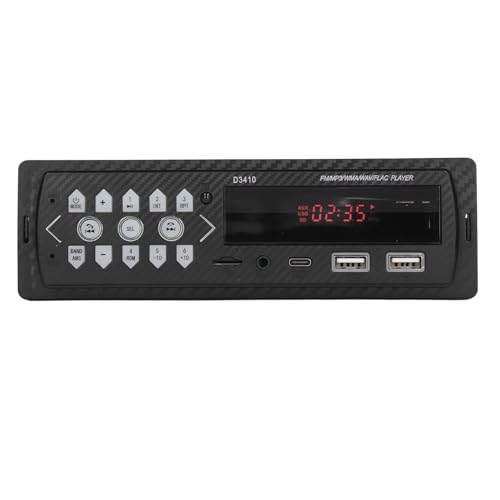 Einzel DIN Autoradio Receiver, Autoradio mit Integriertem Mikrofon, Unterstützt U Disk AUX, USB 2.0 Anschluss, Multimedia Speicherkarte, MP3 Player für das Auto von Annadue