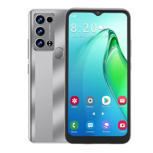 Entsperrtes Mobiltelefon, 6,5 Zoll IPS HD Bildschirm, 5G Smartphone, 6 GB, 128 GB ROM, Android 12 Telefon, 16 MP Rückseiten 12 MP Frontkamera, Gesichtsentsperrung, Fingerabdruck von Annadue