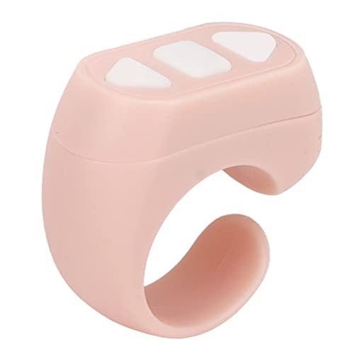 Fernbedienungs-Ring-Finger-Scroller, Remote-Bluetooth-Scrolling-Ring-Seitenwender, Click-Like-Selfie-Gerät, Kamera-Fernauslöser (Rosa) von Annadue