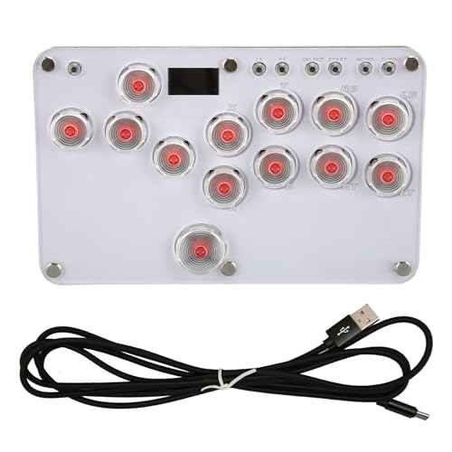 Annadue Fighting Stick Controller, Unterstützt SOCD mit RGB LED Licht, für Switch, PC, PS3 von Annadue