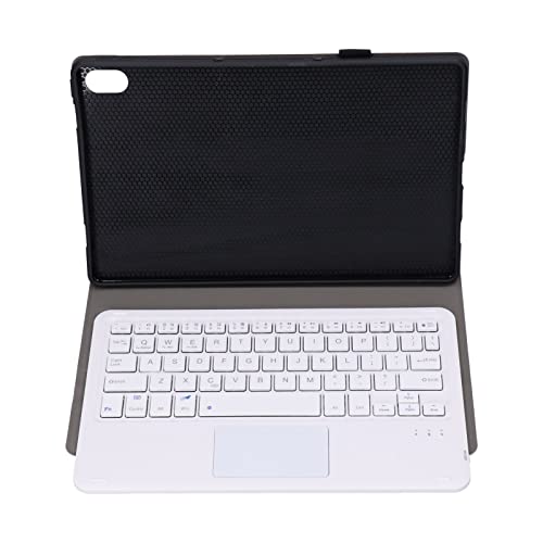 Für Pad Tab P11 J606F Hülle mit Touchpad-Tastatur – Abnehmbare Bluetooth-Tastatur (UK-Layout) und Aufklappbare Reise-Tragetasche aus Leder mit Ständer (Gold) von Annadue