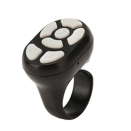 Für TikTok Remote Control Scrolling Ring, App Page Turner Bluetooth Kamera Videoaufzeichnung Selfie-Taste Für 15 14 (IOS 14.8+), Android 8.0 + Geräte (Schwarz) von Annadue