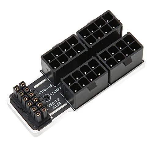 GPU PCIe5.0 180 Grad Winkelanschluss, Netzteilplatine für Desktop Grafikkarte, 600 W 4 X 8 P Bis 12 VHPWR ATX3.0 PCIE 5.0 12 P + 4 P GPU PCIe Anschluss (PH316 48 Weiß) von Annadue