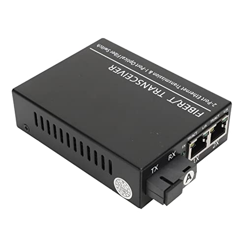 Glasfaser Transceiver, TX 1310nm/RX1550nm SC Single Fiber Singlemode RJ45 Port Glasfaser Transceiver mit LED Anzeige, 2 Ports Ethernet Übertragung & 1 Port Glasfaserschalter Glasfaser Transceiver, TX 1310nm/RX1550nm SC Single Fiber Singlemode RJ45 Port Glasfaser Transceiver mit LED Anzeige, 2 Ports Ethernet Übertragung & 1 Port Glasfaserschalter von Annadue
