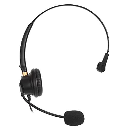 H600-3.5MV Telefon Headset,Geräuschunterdrückendes schnurgebundenes Mono Headset mit 3,5mm Klinke,Business Office Headset für PC Smartphone Tablet Call Center,Einstellbare Lautstärke/Mute-Mikrofon von Annadue