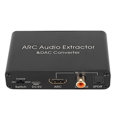 HDMI ARC Audio Extractor, 192 kHz Digital Analog Audiokonverter Optischer SPDIF Koaxial 3,5mm Kopfhörer Ausgang, ARC Optik Koaxial Eingang, Unterstützt 5.1 Kanal für Heimkino TV von Annadue