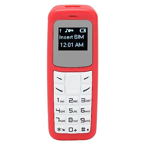 Annadue Mobiltelefon mit Bluetooth Headset Dialer und Ohrbügel, BM30 0,66 Zoll Entsperrtes Telefon mit Kleinen Tasten, Unterstützt SIM Karte, 350MAh. (Rot) von Annadue