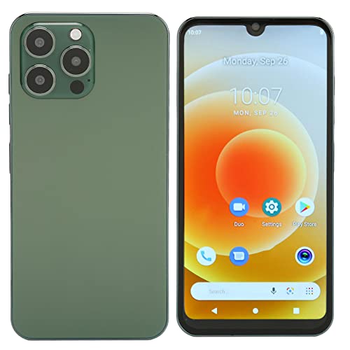 I13pro Max 6,1 Zoll Smartphone für Android 11-4G Netzwerk Gesichtserkennung Handy 4GB RAM 128GB ROM 16MP+8MP 4000mAh 3 Kartensteckplätze. 100‑240 V(Dunkles Nachtgrün) von Annadue