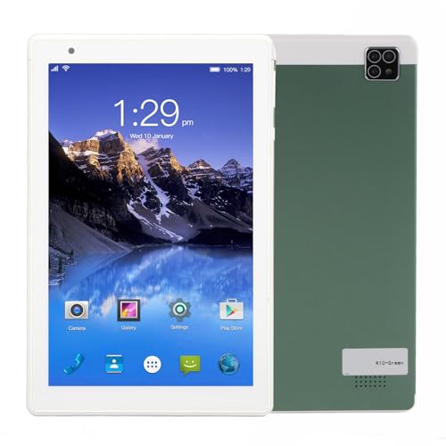 K10 Tablet für Android 5.1-8 Zoll IPS Sprechendes Tablet 1 GB + 16 GB/Vorderseite 30 W + Rückseite 200 W / 1920 * 1200 / Anti Blaulicht/Octa Core, Grün 100 240 V(EU) von Annadue