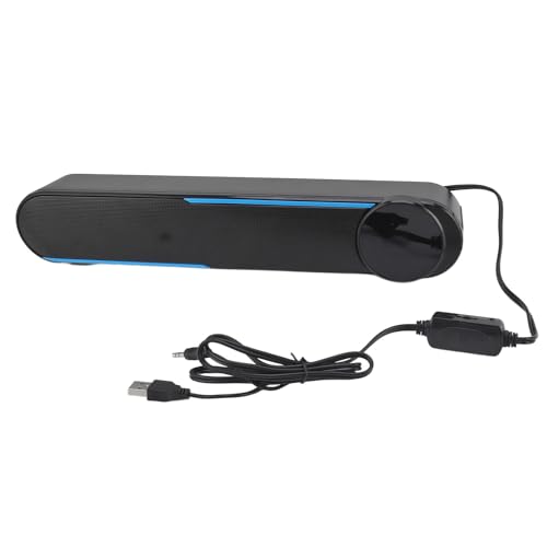 Kabelgebundener Soundbar Lautsprecher, HiFi Surround Sound USB 2.0 Soundbar mit Lautstärkeregelung und LED Leuchten, Touch Control Soundbar für Home Entertainment, Büro, Party Usw Kabelgebundener Soundbar Lautsprecher, HiFi Surround Sound USB 2.0 Soundbar mit Lautstärkeregelung und LED Leuchten, Touch Control Soundbar für Home Entertainment, Büro, Party Usw von Annadue