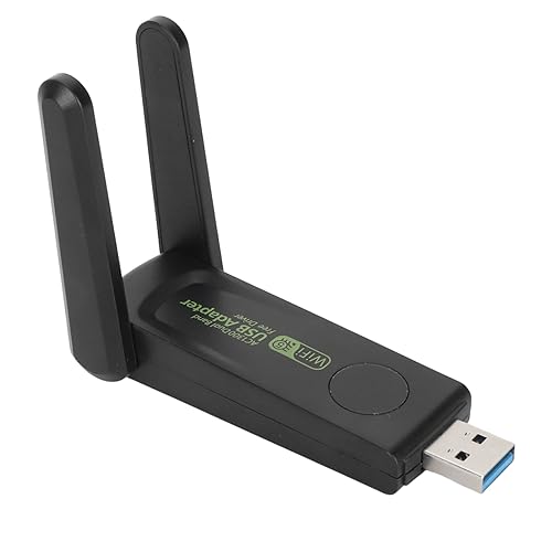 Kabelloser USB WLAN Adapter, 1300 Mbit/s WLAN Dongle USB 3.0 Dual Band 5G/2,4G WLAN Netzwerkadapter mit Dual Antennen für Windows XP/7/8/8.1/10 von Annadue