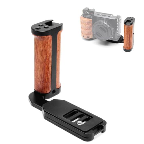 Kameragriff L Halterung, DSLR Micro SLR Kamera, Linker Handgriff, Handstabilisator mit 1/4 Zoll Gewinde L Platte für Mikrofon LED Licht. von Annadue