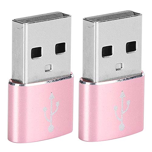 Kompakter USB-Adapter, Einfach zu Tragender Typ-C-Adapter, Kompatibel mit OTG Zum Laden von Synchronisation oder Datenübertragung (Rosa) von Annadue