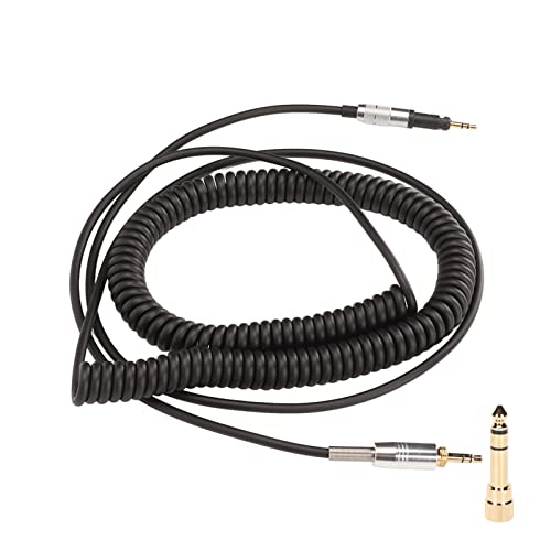 Kopfhörer Federkabel, 2,5 mm Stecker auf 3,5 mm Stecker Stereo Audiokabel mit Vergoldetem Stecker für Sennheiser HD6 HD7 HD8 HD515 HD518 HD558 HD598 HD549 HD569 HD579 HD595 HD599 von Annadue