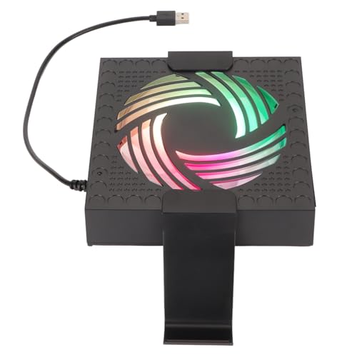 Lüfter für Series X, RGB Lichtleiste, Staubfilter, USB Anschlüsse mit 3 Farben RGB Lüfter, USB Ladeanschluss, Staubschutzfilter, für Series X Konsolen von Annadue