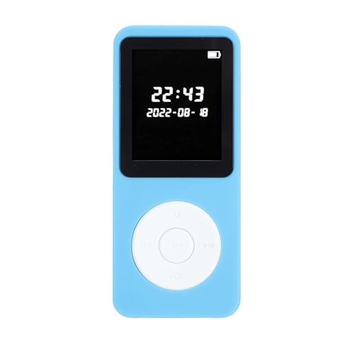 MP3 Player, 1,77 Zoll LCD Bildschirm, Tragbarer Musik Player, Eingebauter Lautsprecher, 5.0 HiFi MP3 Player mit FM Radio Recorder, Wecker für Jungen, Mädchen, (Blue) von Annadue