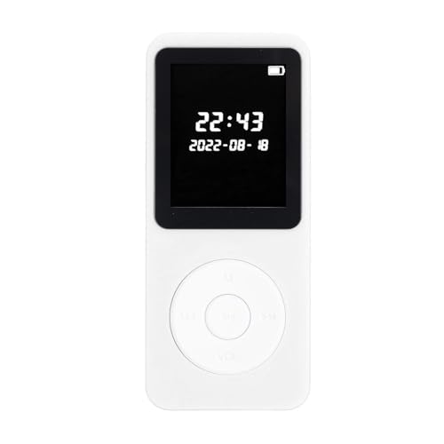 MP3 Player, 1,77 Zoll LCD Bildschirm, Tragbarer Musik Player, Eingebauter Lautsprecher, 5.0 HiFi MP3 Player mit FM Radio Recorder, Wecker für Jungen, Mädchen, (White) von Annadue