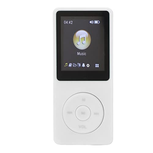 MP3-Player, Digitaler MP3/MP4-Musikplayer, Tragbarer HiFi-Musikplayer mit Verlustfreiem Sound und Musik-/Video-/E-Book-Reader, Unterstützt Bis zu 32 GB, 8 Stunden Spielzeit (Weiß) von Annadue