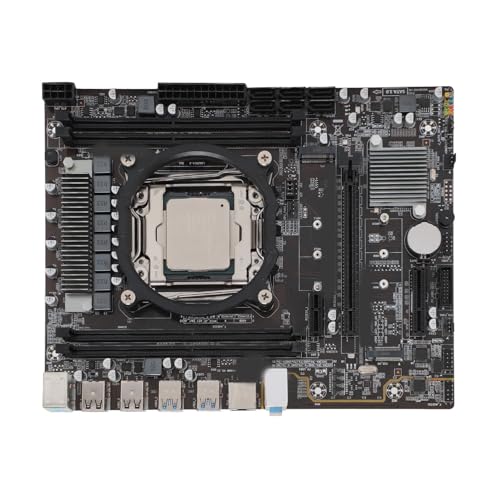 Motherboard Set X99D4M4 DDR4 Computer Motherboard E5 2670V3 CPU Desktop Motherboard, Stabile Stromversorgung, Effizienter Speicher, Hochgeschwindigkeits Speicherschnittstelle für von Annadue