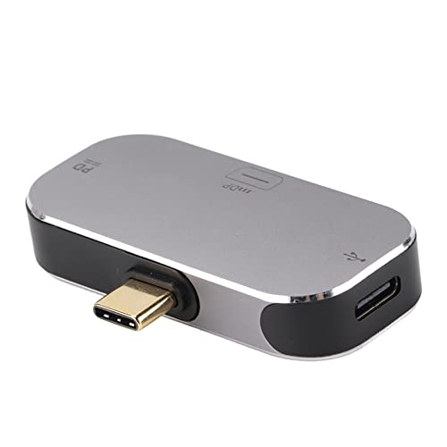 Multifunktionaler 3 in 1 USB C Hub, Leichter Schnellladetyp C Stecker auf DP Dockingstation 4K Auflösung 60Hz Adapter für Windows, für Android, für OS X von Annadue