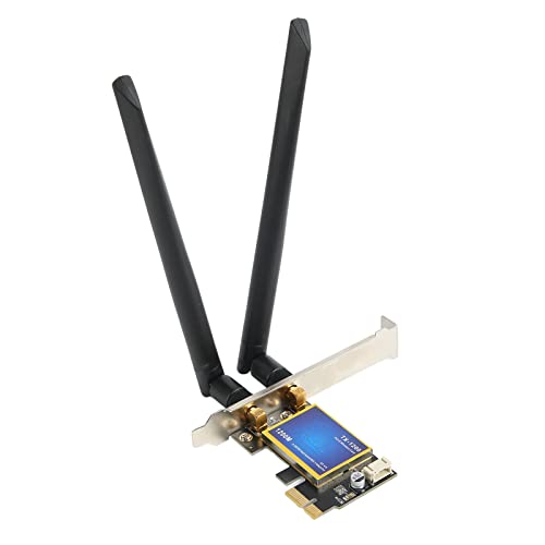 PCIe WLAN Karte für Desktop PC, 7260AC 2,4 G/5 G Dualband 1200 Mbit/s Bluetooth 4.0 Wireless Netzwerkadapter mit Externen High Gain Antennen für Windows 7 8 10 von Annadue