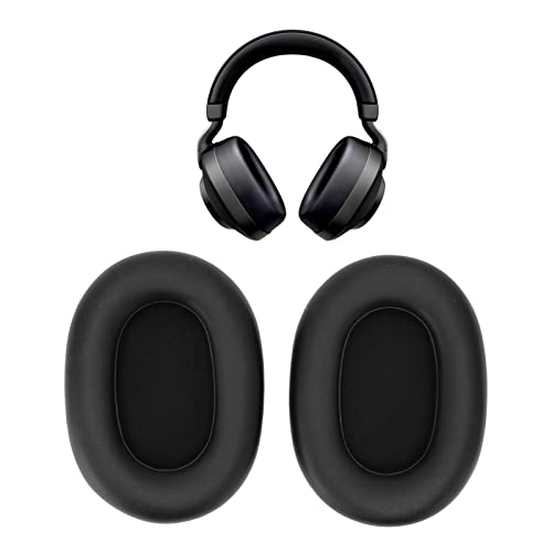 Professionelle Kopfhörer Ohrpolster, Ersatz Geräuschisolierung Ohrpolster für Jabra Elite 85h Wireless Kopfhörer, weiches Protein Leder + Memory Foam von Annadue