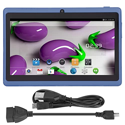 Q88 7 Zoll Kinder Tablet für Android, mit 8 GB ROM, Sicherheits Augenschutz Bildschirm, Unterstützung für WiFi, Bluetooth, Dual-Kamera, Unterstützung für Bildung, Spiele.(Blau) von Annadue